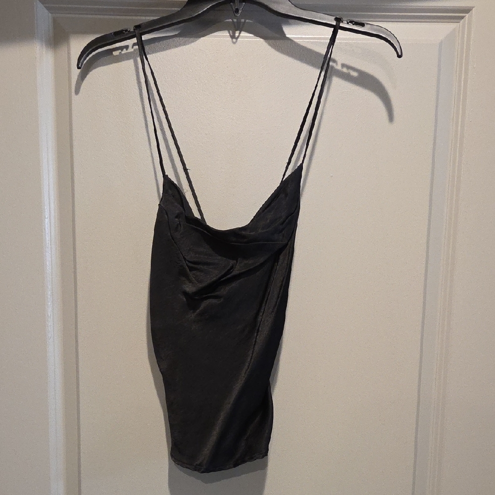 Elegant Black Women's Cowl Neck Top